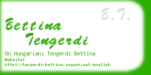 bettina tengerdi business card